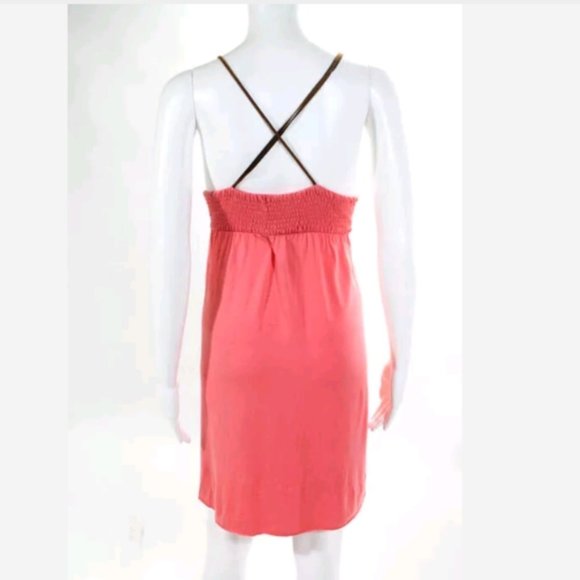 FREE PEOPLE MEDIUM PINK VNECK SPAGHETTI DRESS - Picture 3 of 7